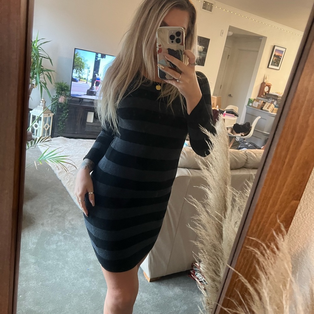 Sweater dress , stripes , really soft